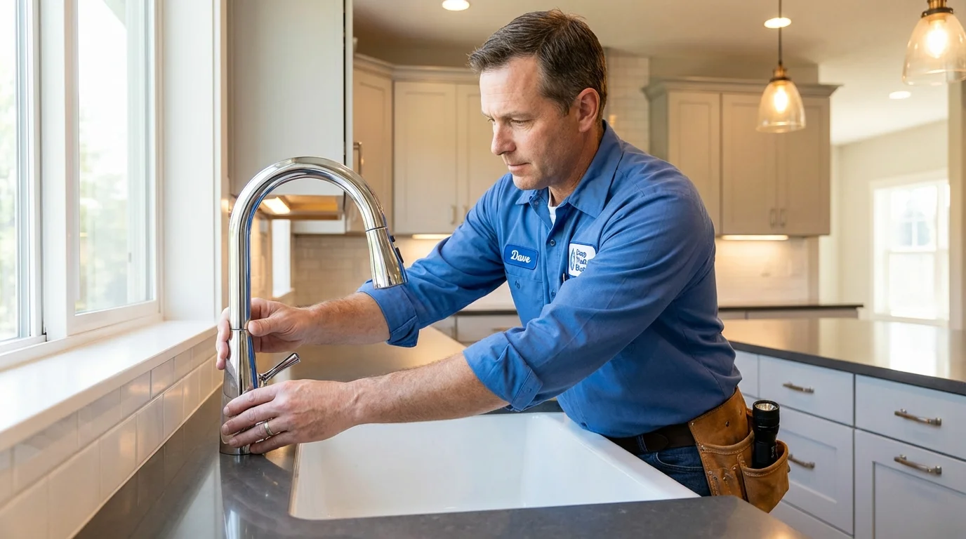 Kitchen faucet installation by Johns Plumbing LLC in Margate City