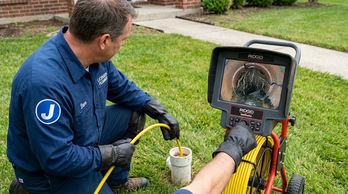 Sewer camera inspection being performed by Johns Plumbing LLC in Margate City